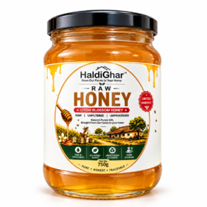HaldiGhar Raw Litchi Honey, 750g & 250g